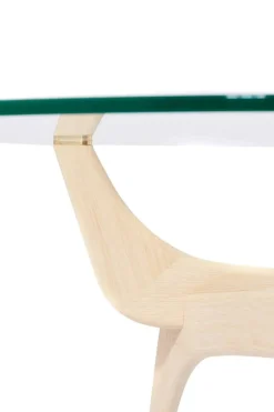Triiio Matbord Ø135 cm, Obehandlad Ek / Klarglas