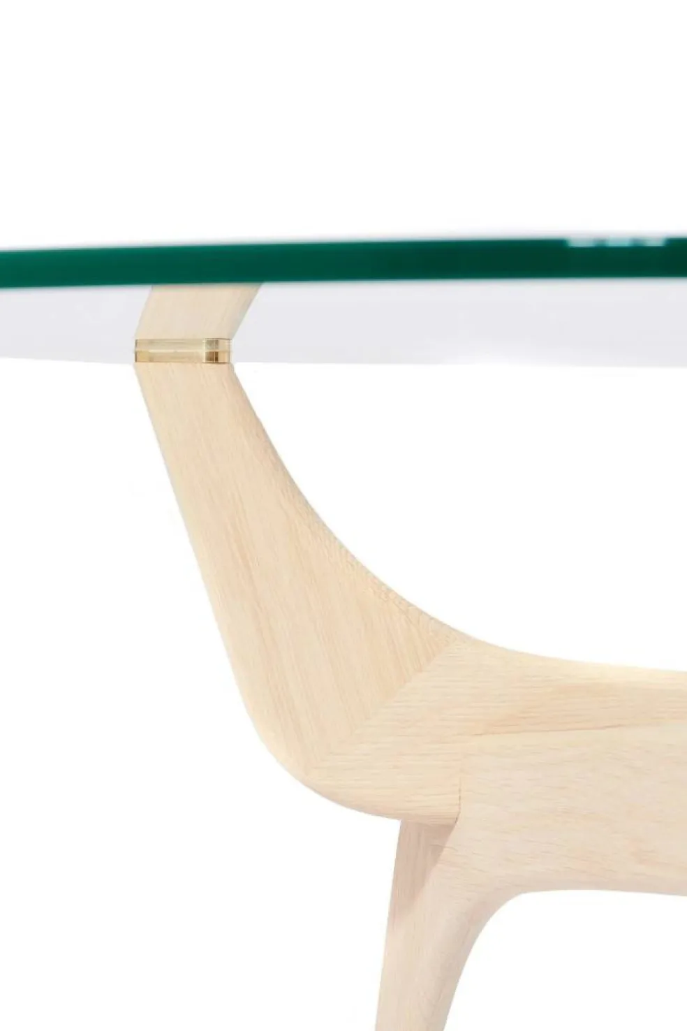 Triiio Matbord Ø135 cm, Obehandlad Ek / Klarglas