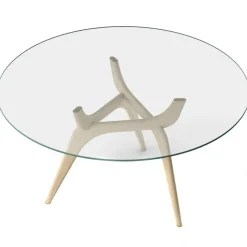 Triiio Matbord Ø135 cm, Oljad Valnöt / Klarglas