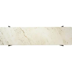 TS Console Sidobord 120x30x72 cm, Polerat Stål / Vit Carraramarmor