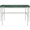 TS Skrivbord 60x120 cm, Polerat Stål / Vit Carraramarmor