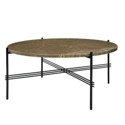 TS Soffbord 80 cm, Svart / Brun Emperadormarmor