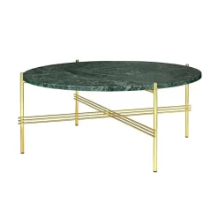 TS Soffbord 80 cm, Svart / Grön Guatemalamarmor