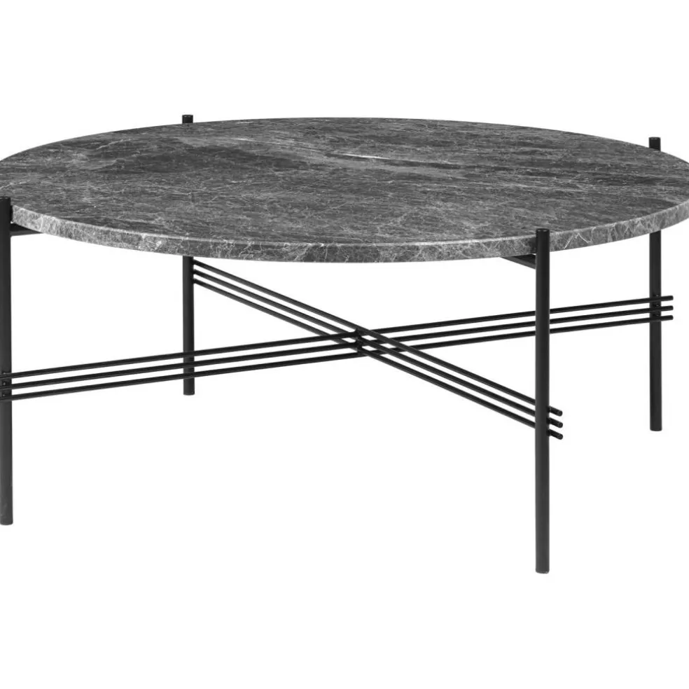 TS Soffbord 80 cm, Svart / Grå Emperadormarmor