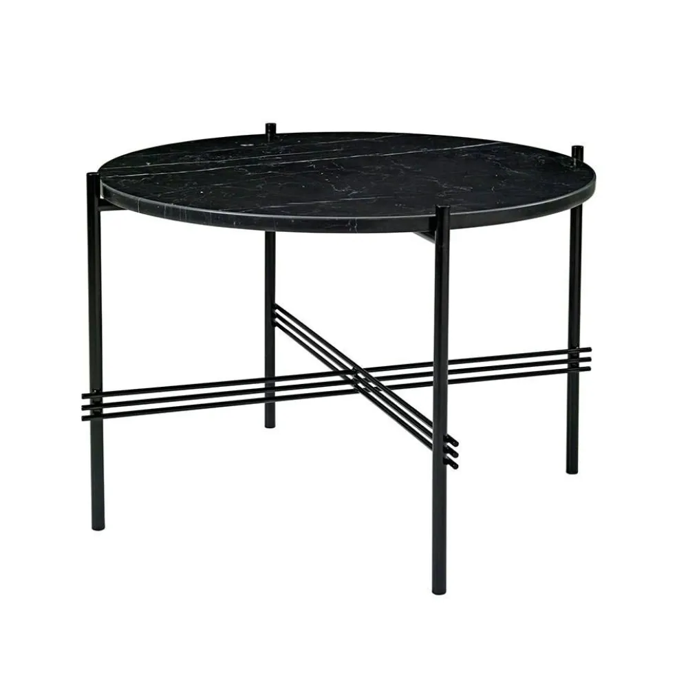 TS Soffbord 55 cm, Svart / Svart Marquinamarmor