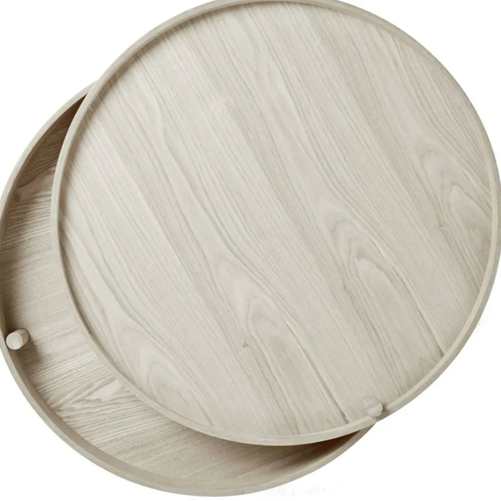 Turning Bord, White Oak ø65 cm