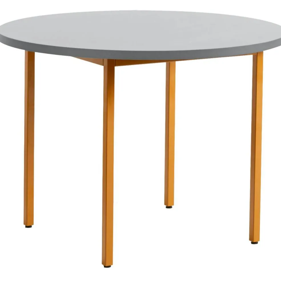 Two-Colour Bord Ø105 cm, Ljusgrå / Ochre