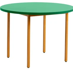 Two-Colour Bord Ø105 cm, Ochre / Green Mint
