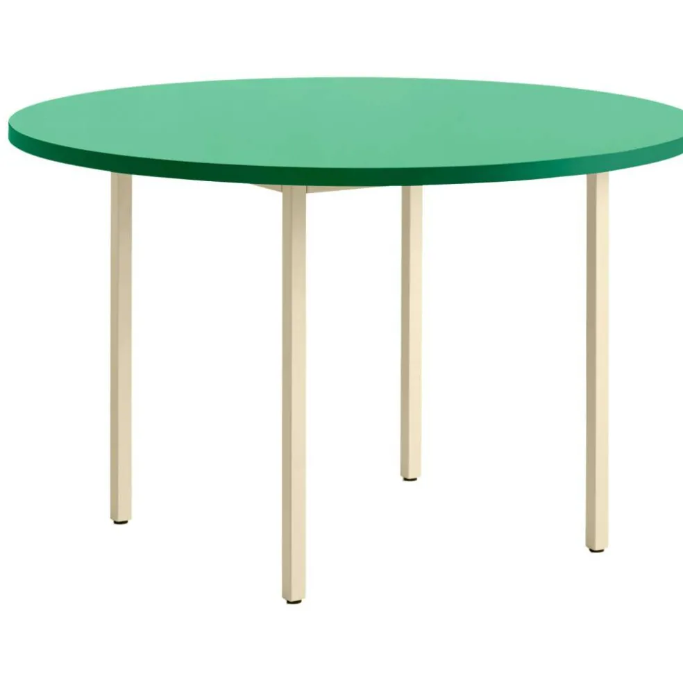 Two-Colour Bord Ø120cm, Ivory / Green Mint