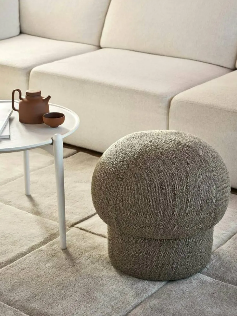 Uno Sittpuff Brun, Ø50 cm