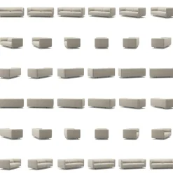Urban 2,5-Sitssoffa Paneltyg, Beige Breeze / Läder