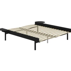 Utdragbar Säng Med Ribbor 90-180 cm, Svart