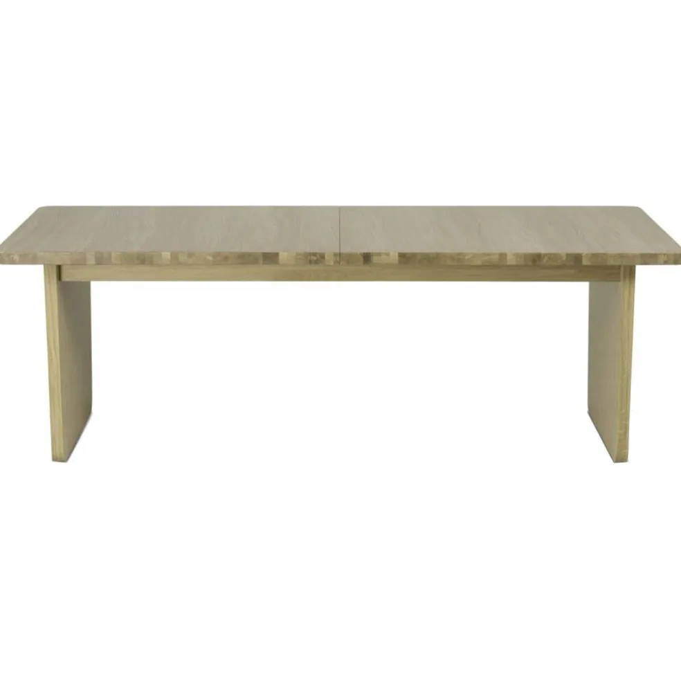 Vaud Matbord 90x220/320 cm, Ljus Lackerad Ek