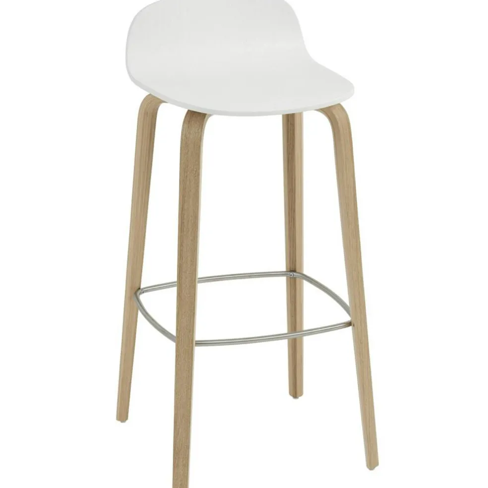 Visu Barstol 75 cm, Vit / Ek
