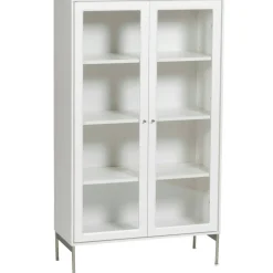 Volt Skåp Glasdörr Vit, 75x32x190 cm