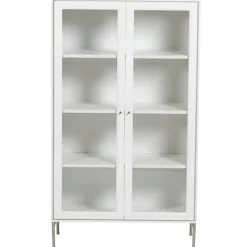Volt Skåp Glasdörr Vit, 75x32x190 cm