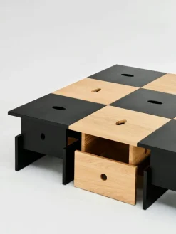 Wood Box Soffbord, Svart Ek