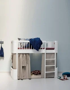 Wood Mini+ Låg Loft Säng, Vit