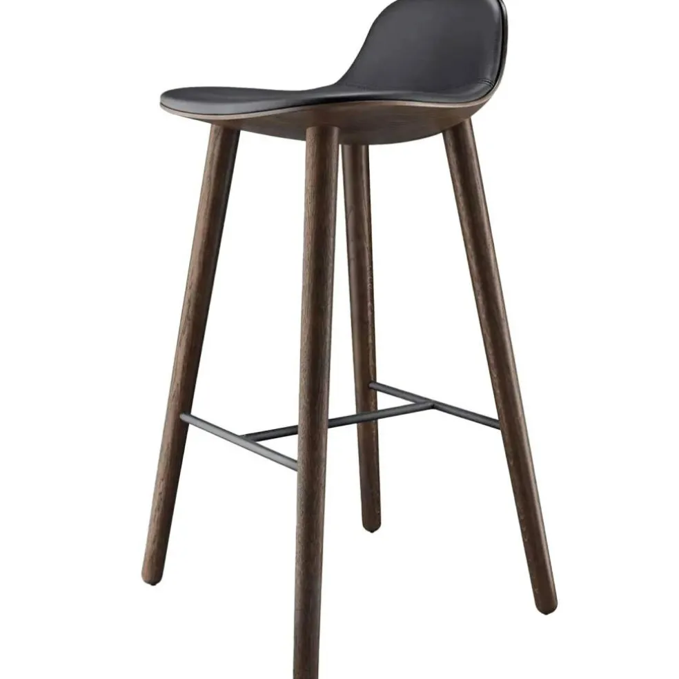 Yuuga Barstol H75 cm, Smoked Oak/Svart